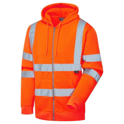 Supertouch Hi Vis Zipped Hoodie - Orange