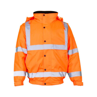 Warrior Hi Vis Bomber - Fleece Lined Work Hoodie