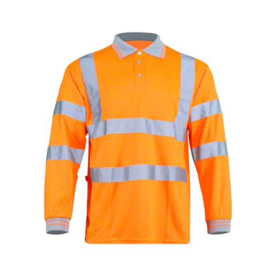 Warrior Hi Vis L/Sleeves Work Polo