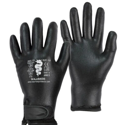 Warrior Nitrile Foam Thermal Work Gloves - 60 Pairs - Black
