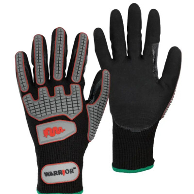 Warrior TPR Thermal Impact Gloves - 12 Pairs - Black