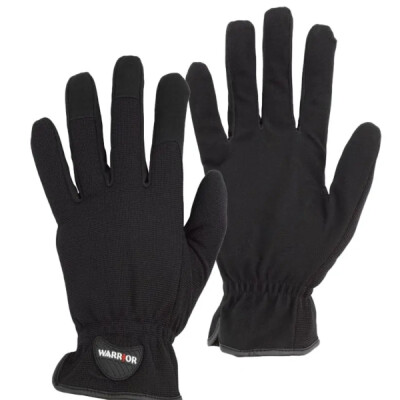 Warrior Mechanics Driver Gloves - 24 Pairs - Black