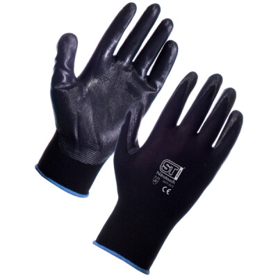 Supertouch Nitrotouch Work Gloves - Black - 12 Pairs