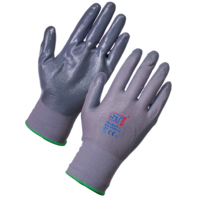 Supertouch Nitrotouch Work Gloves - Grey - 12 Pairs