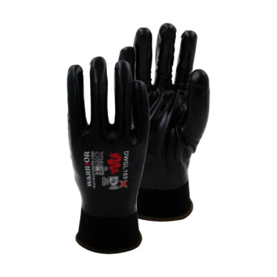 Warrior Nitrile Work Gloves - 120 Pairs - Black