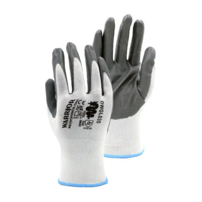 Warrior Nitrile Work Gloves - 120 Pairs - White