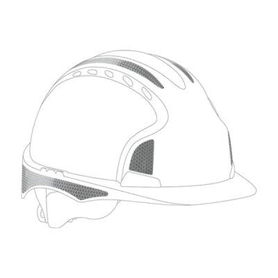 JSP CR2 Reflective Decal Kit - EVO2/3 Helmet - Pack of 10 - Silver