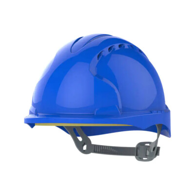 JSP EVO3 Slip Ratchet Micro-Peak Safety Helmet - Blue