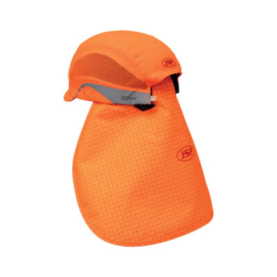 JSP UPF50 Neck Cape - Hi Vis Helmet - Orange