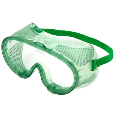 Supertouch E30 Safety Goggles - Clear Lens - Green Frame