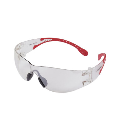 Supertouch Tegula Safety Glasses - Clear - Red Frame