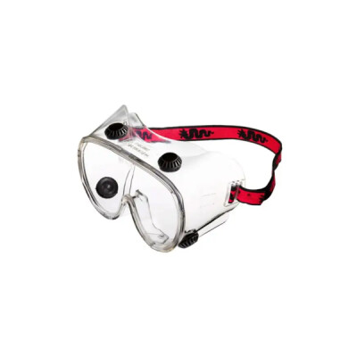 Warrior Indirect-Vent Goggles Safety Goggles - Clear Red