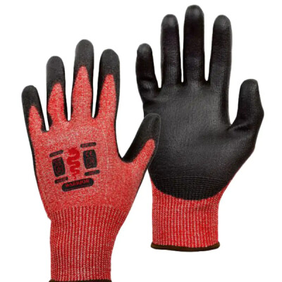 Warrior PU Cut A Work Gloves - 120 Pairs - Black