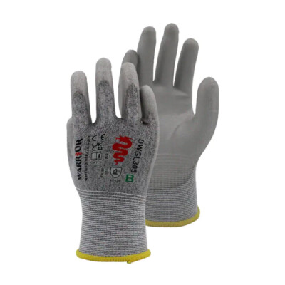 Warrior PU Cut B Work Gloves - 120 Pairs - Grey