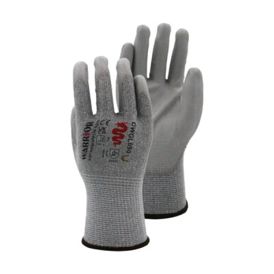 Warrior PU Cut C Work Gloves - 120 Pairs - Grey