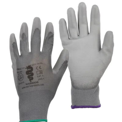 Warrior PU Gloves Grey - 120 Pairs
