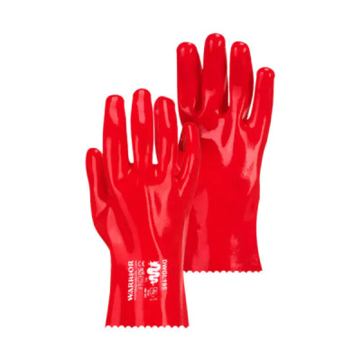 Warrior PVC 11in Gauntlets Gloves - 120 Pairs - Red