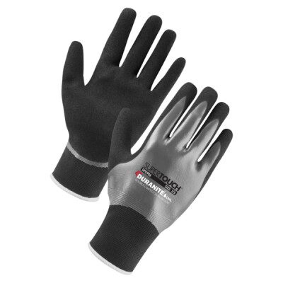 Supertouch Duranite Oil Resistant Work Gloves - Black Grey -120 Pairs