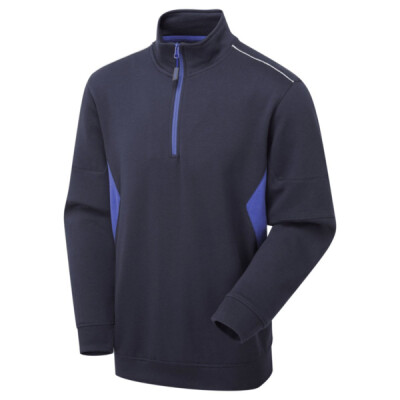 Supertouch System Eco Mens Quarter Zip Sweatshirt - Navy Royal