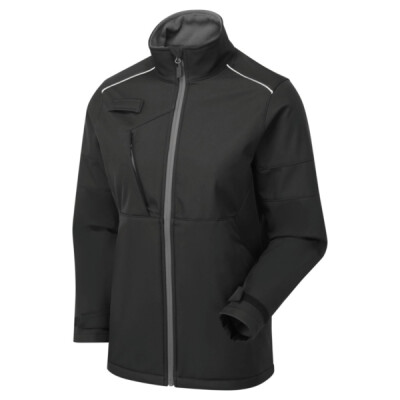 Supertouch System Eco Softshell Womens Work Jacket - Black Grey