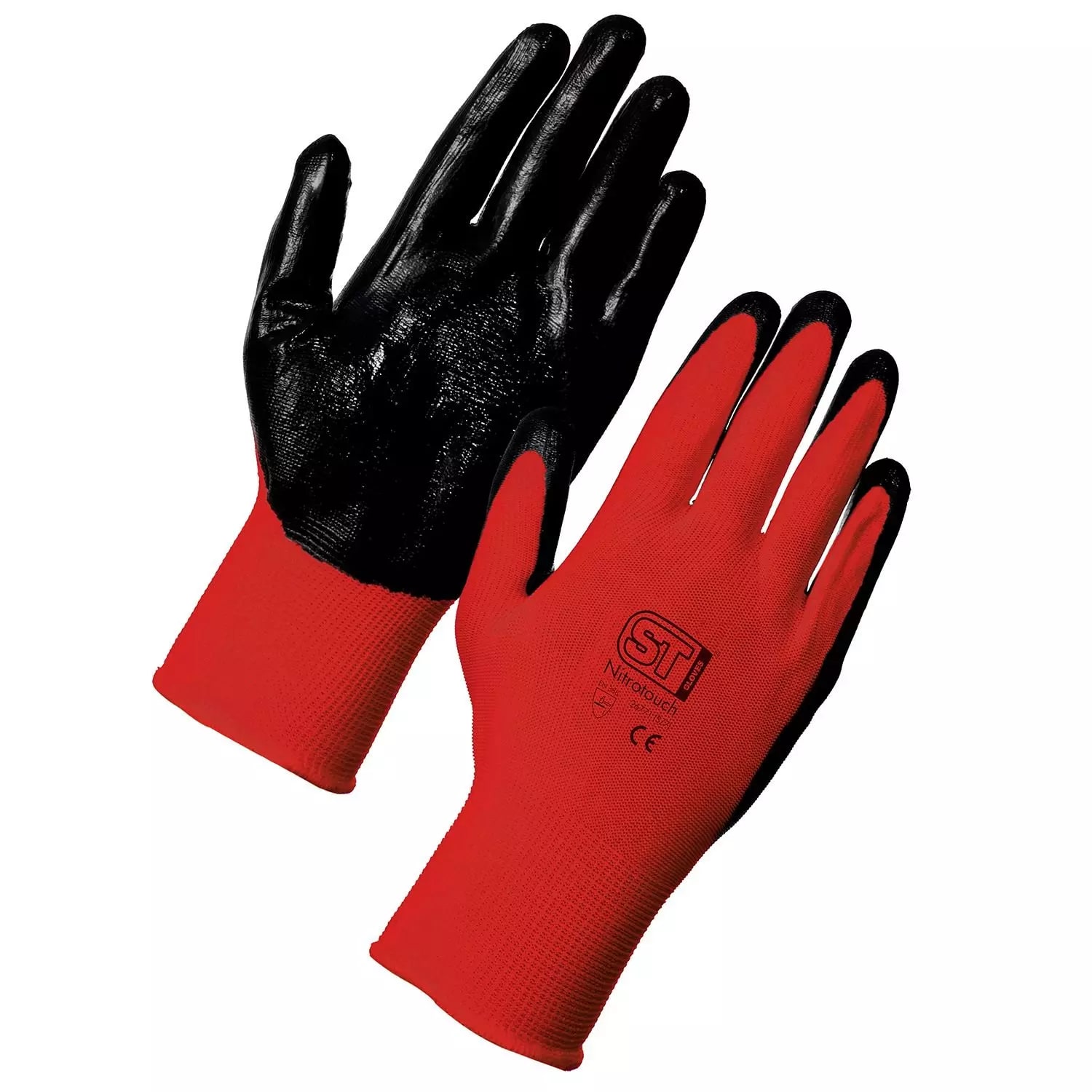 Supertouch Nitrotouch Work Gloves - Red - 12 Pairs