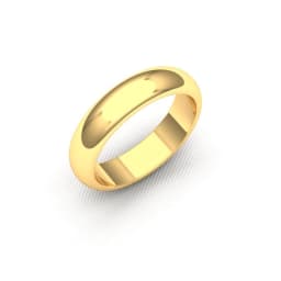 Close-up of an 18ct yellow gold band showing its warm tone