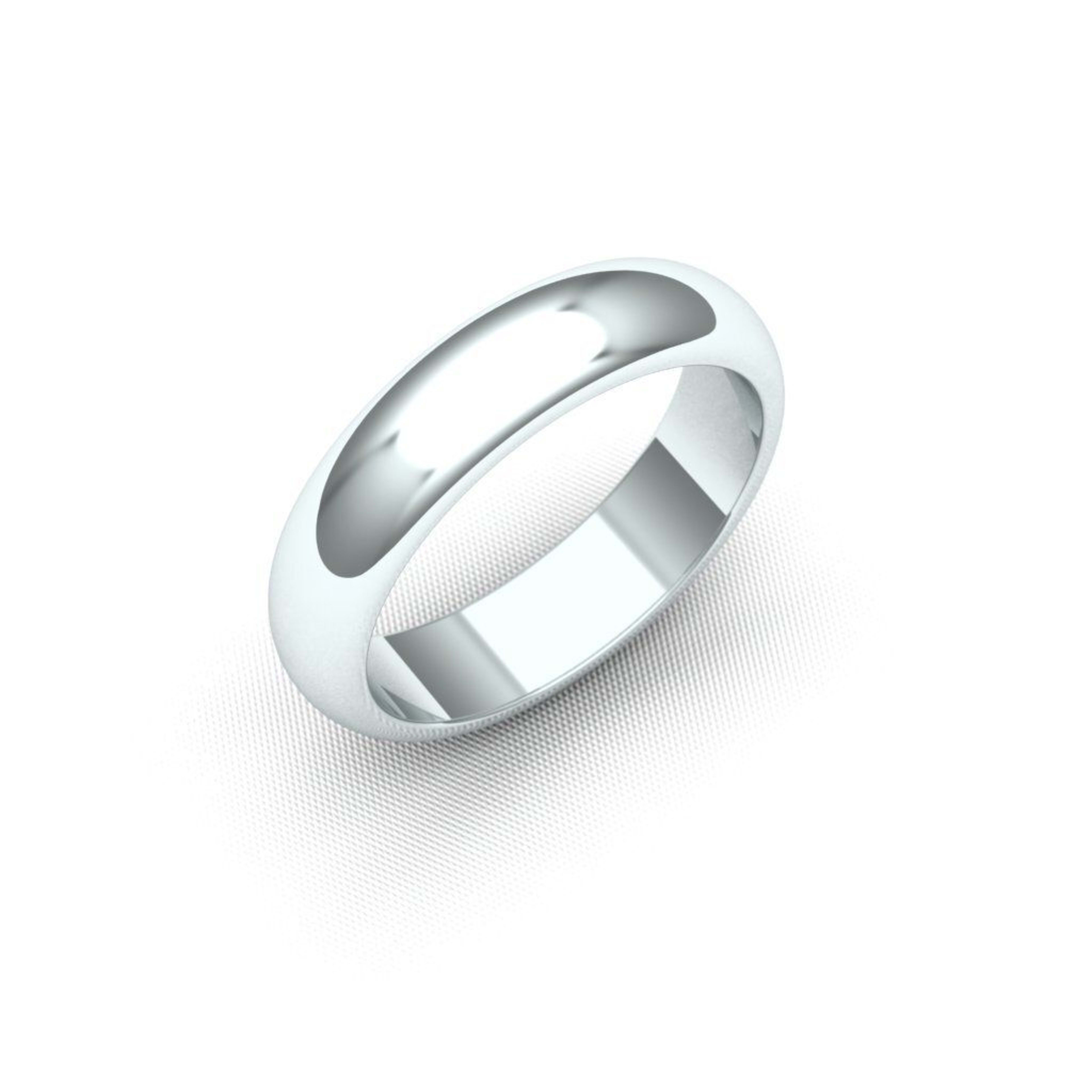 Close-up of a platinum band showing its cool white surface