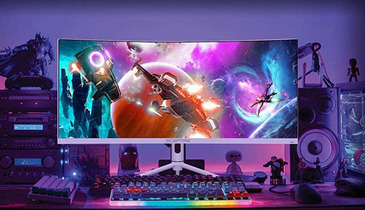 Spectre Nebula 34-inch Ultrawide Curved Gaming Quad HD Monitor | Dev & Gear