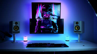 Twitch Streamer Dual-Monitor RGB Lighting Setup by Brian Tromp