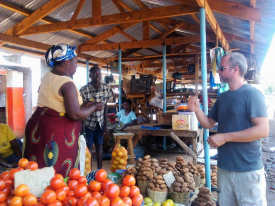 Jon negotiating at the market