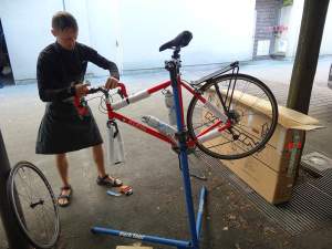 Peter the mechanic at work in Troyes