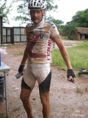 John Faulkner in the mud of Tanzania