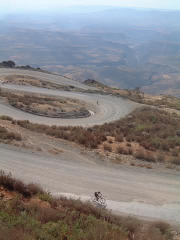 TDA riders climb out of the Blue Nile Gorge