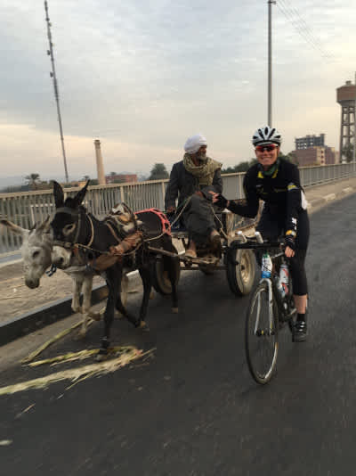 Emma on the Idfu bridge