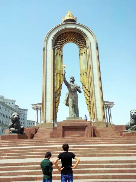 Somoni Statue in Dushanbe