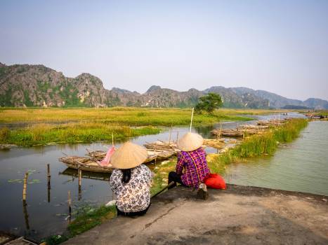 The Wonder Of The Bamboo Road Cycling Tour: Notes From The Field Ladies-looking-over-Trang-An