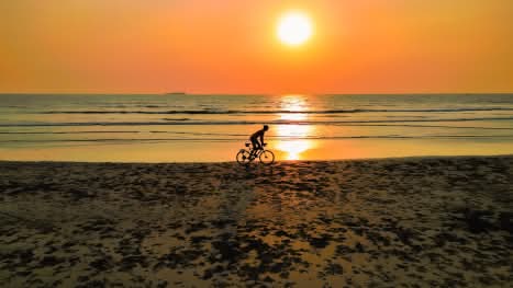 BeachCycleSunset Large