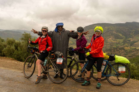 "To Travel is to Live" - Cycling Morocco Video Series - Part 1 Muhammed_with_riders