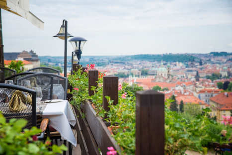 Prague view from above
