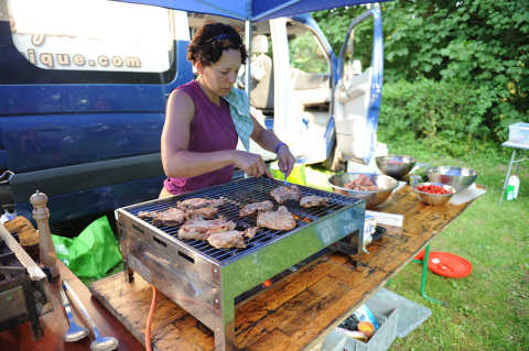 Bonny preparing dinner