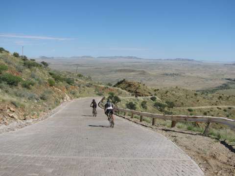 Horst and Ute descending down the pass