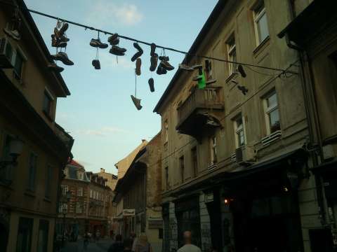 Slovenia - Street scene in Ljubljana