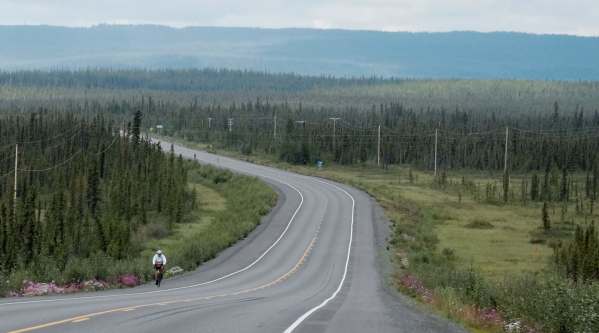 Photo 1 - Roger rides towards lunch on a scenic Stage 3