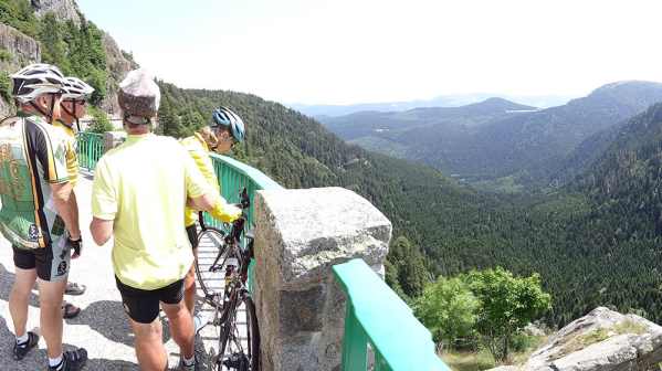 Riders admire the local scenery