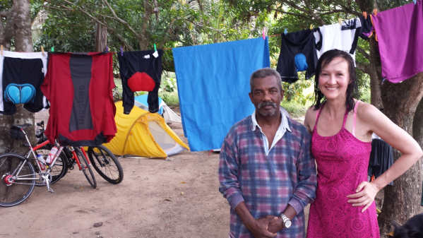 Our host in Maria la Baja was just as excited about us as we were to have a place to camp