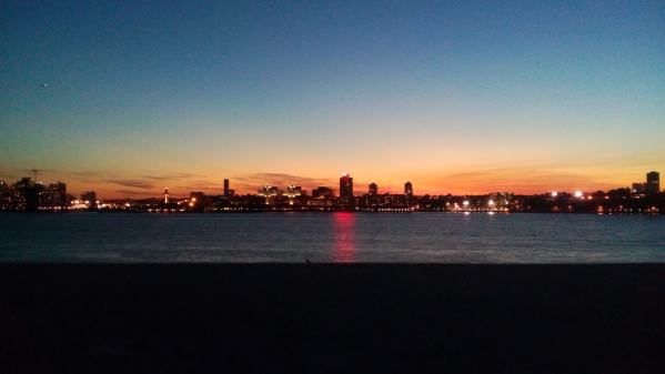 Sunset from rooftop bar