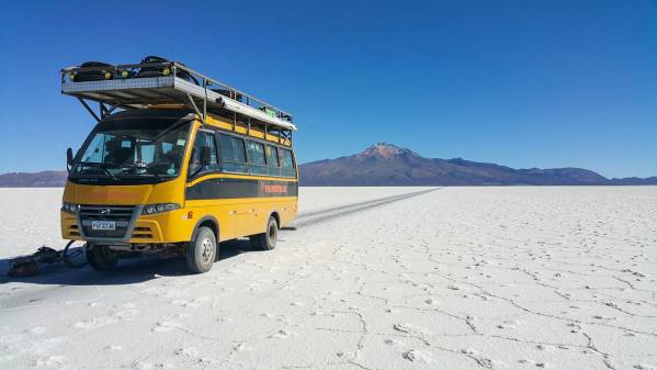 The dinner truck makes its salt flat debut