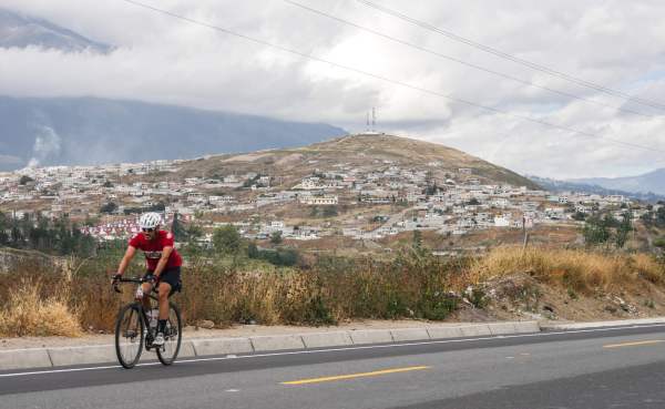 Blog - Angus, with the outskirts of Ibarra in the background