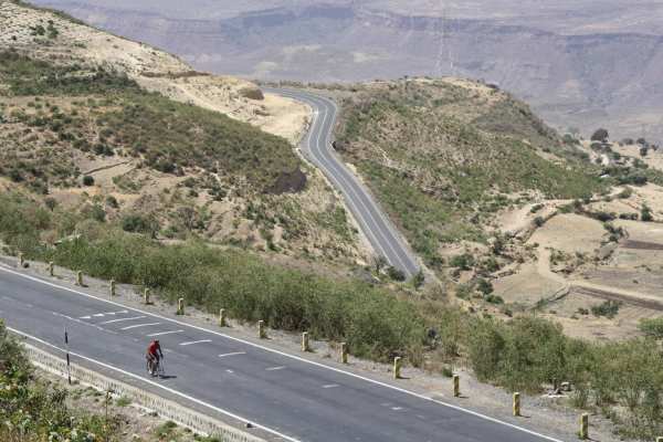 One of the toughest days on tour - climbing the Blue Nile Gorge - Photo by Catharina Robbertze