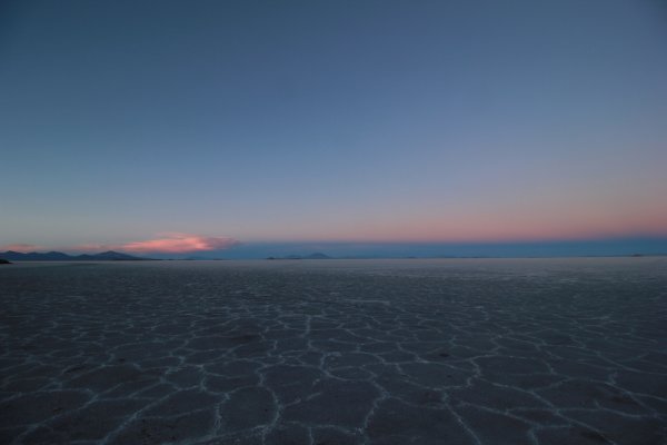Salt flat sunset
